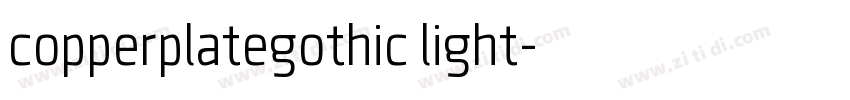 copperplategothic light字体转换